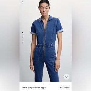 Mango Denim Jumpsuit Never Worn new with tags and box. REF #47081508